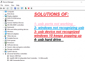 how do i fix usb device not recognized windows 10